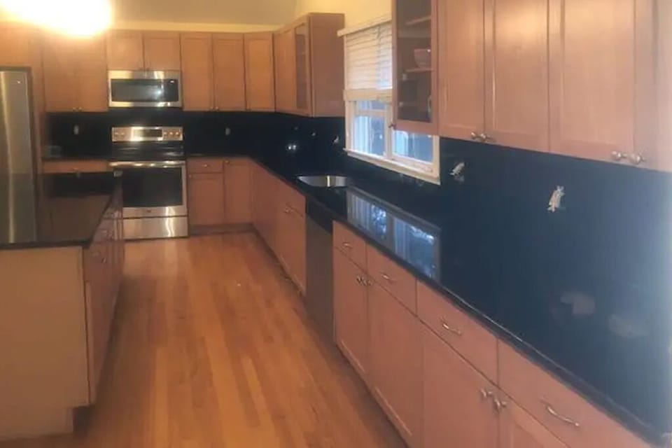 new appliances and granite countertops