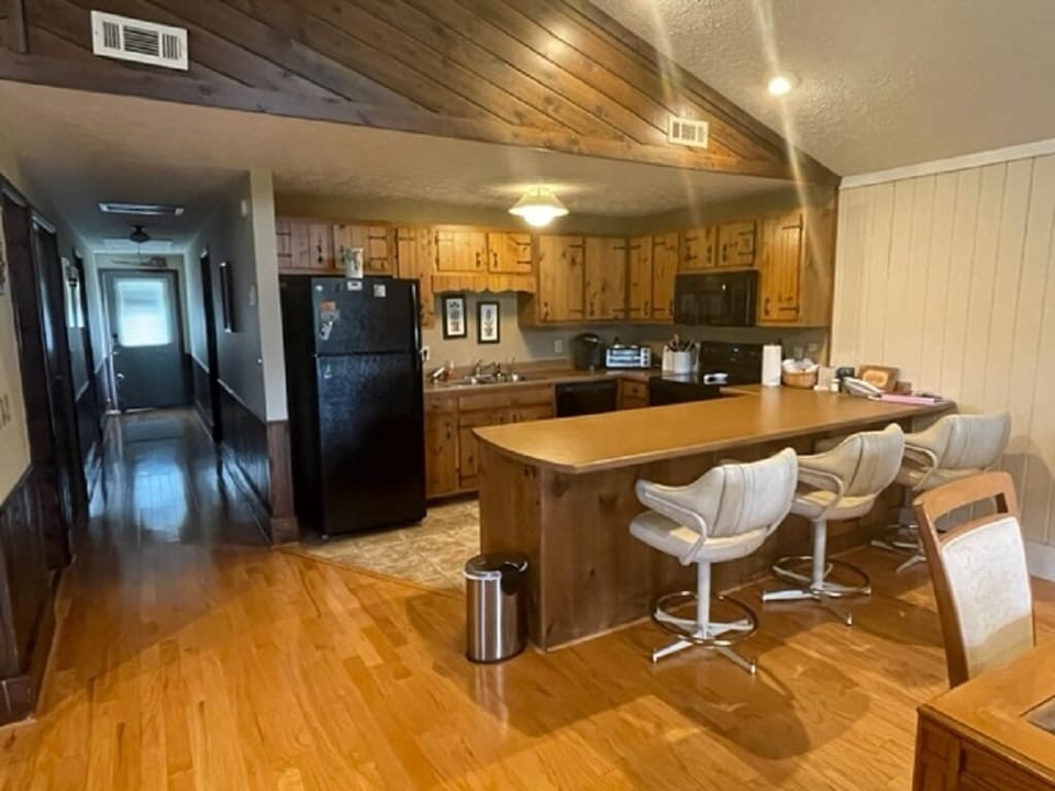 kitchen with eating bar