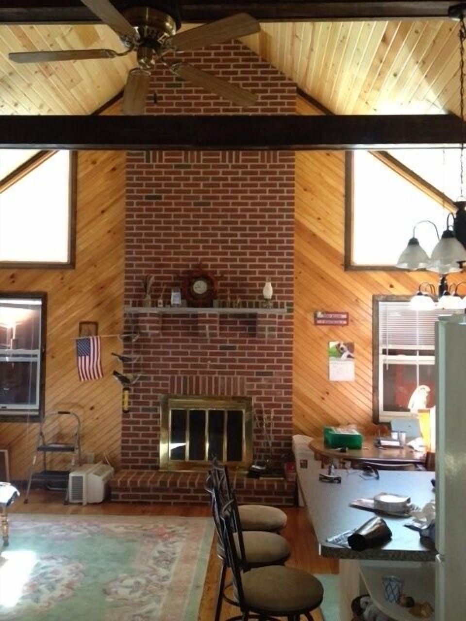 Dining area & fireplace Viewed from the loft