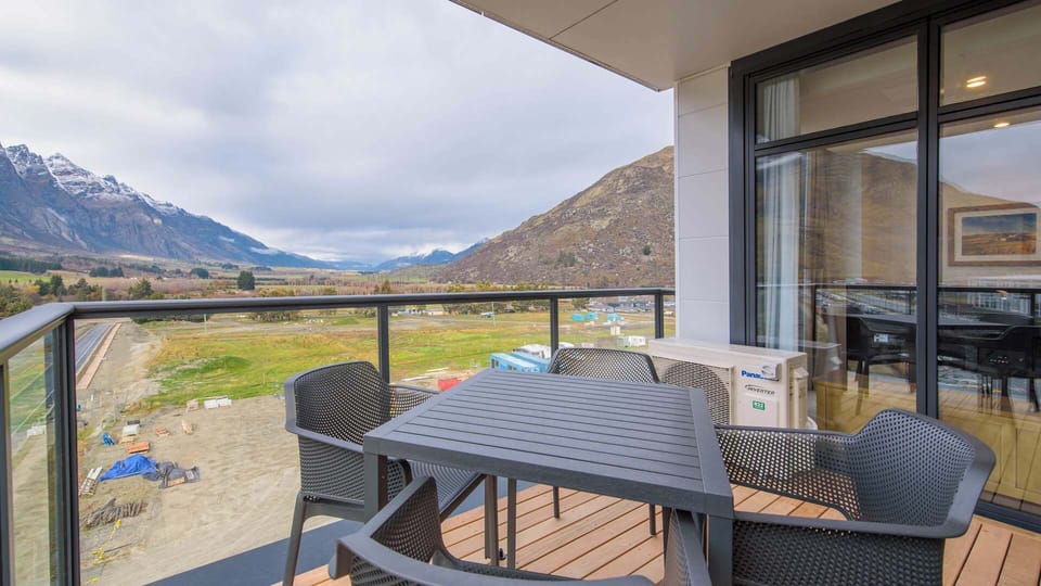 Balcony views of Remarkables 