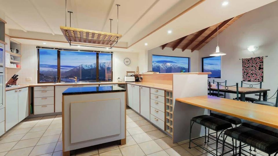 Kitchen with Remarkables views 