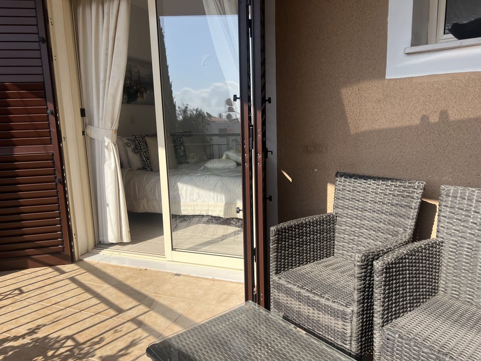 Spacious balcony of the main bedroom
