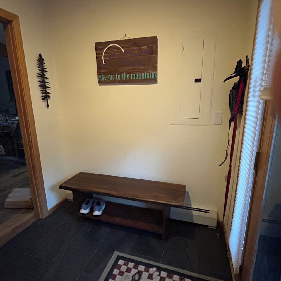 Mud room with coat closet