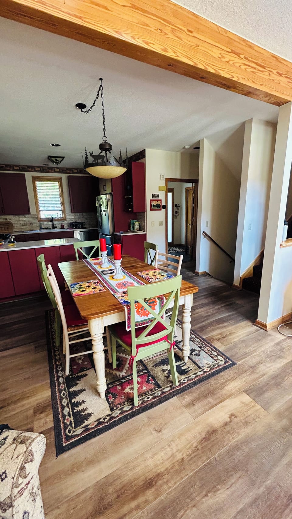 Dining room. Table can expand. 