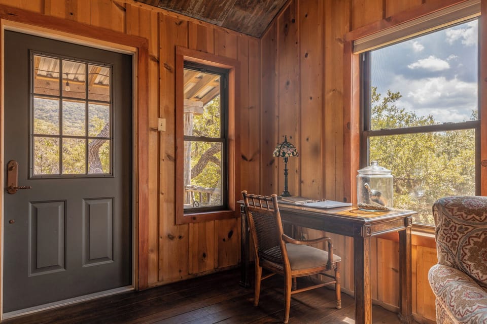 Writing Desk and Complimentary Bird Seed for the Feeder