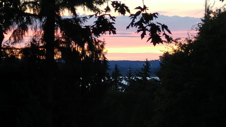 Sunset view from the deck