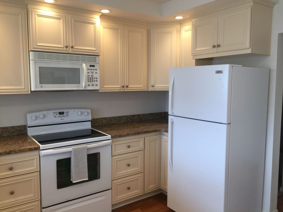 Kitchen with Upgraded Cabinetry & Microwave
