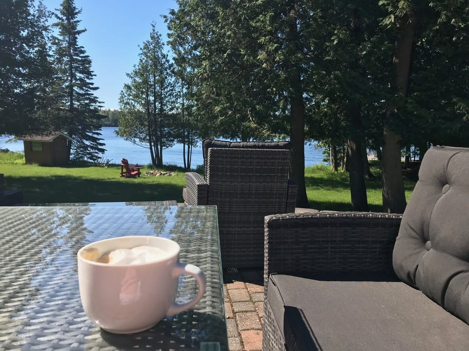 View from the patio couch on the deck
