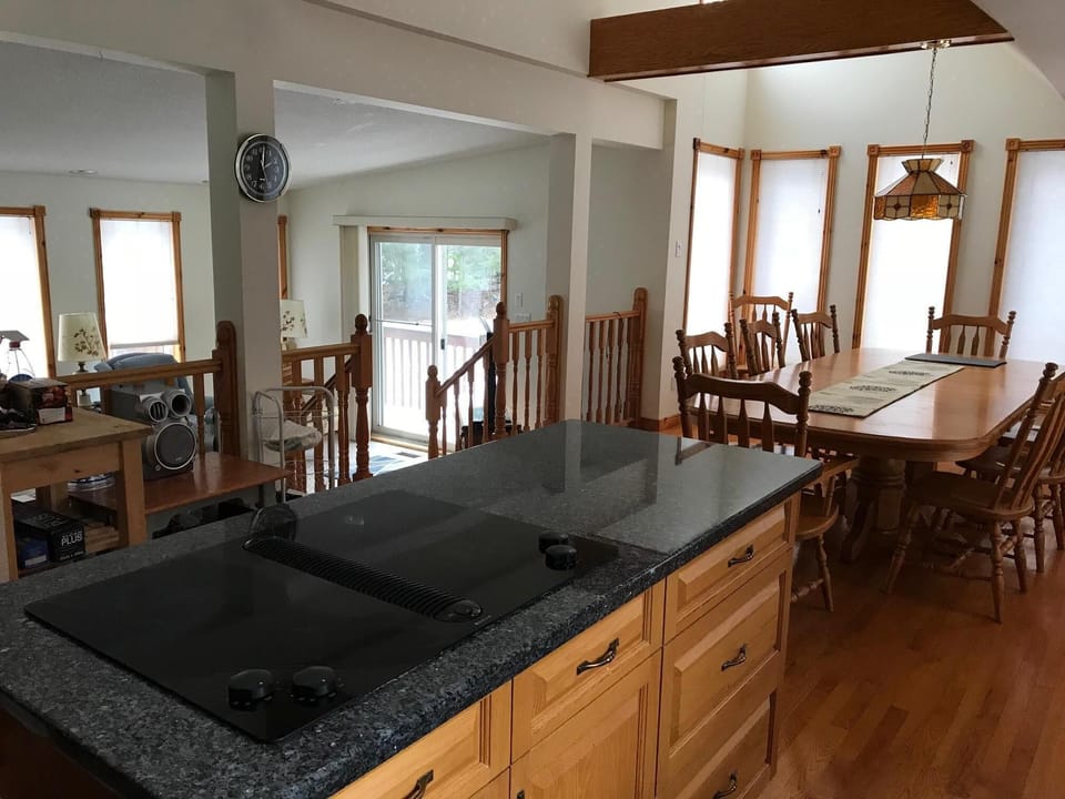 Kitchen is complete with stovetop cooking as well as all other basic amenities