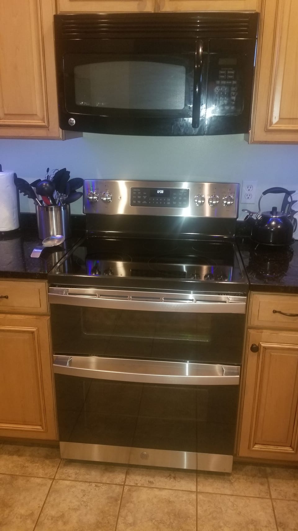 We just added this new double oven.
