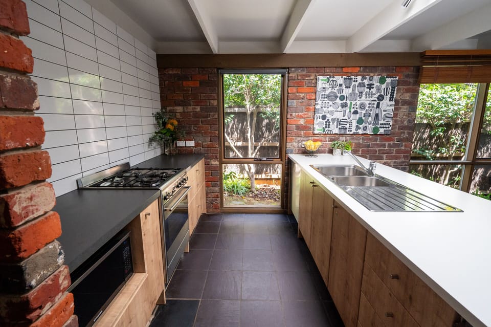 The kitchen is well equipped, if you like to cook.