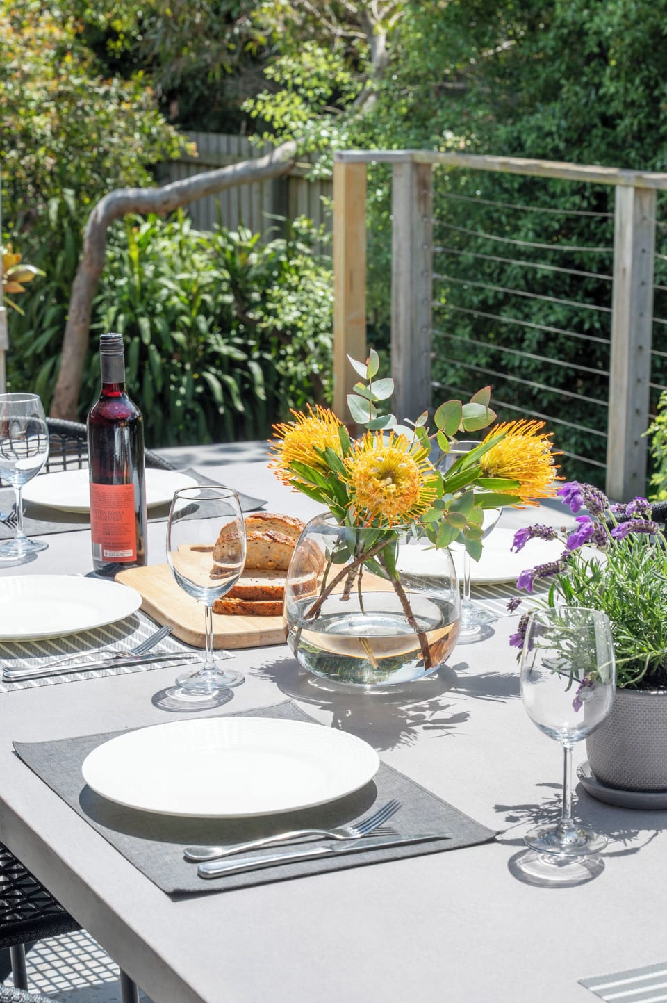 Patio scene.