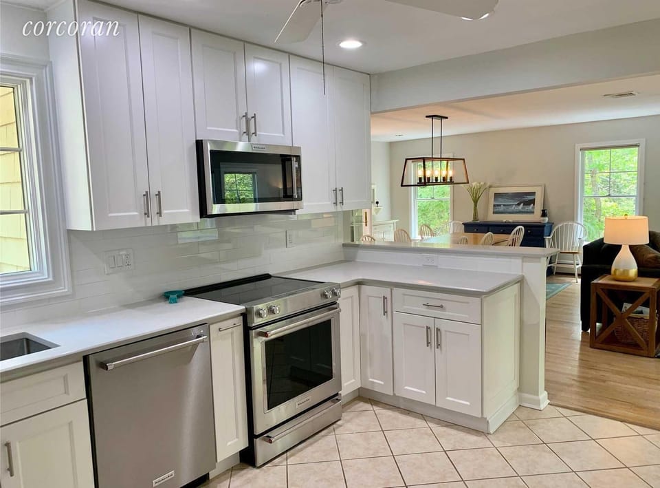Updated kitchen with breakfast bar