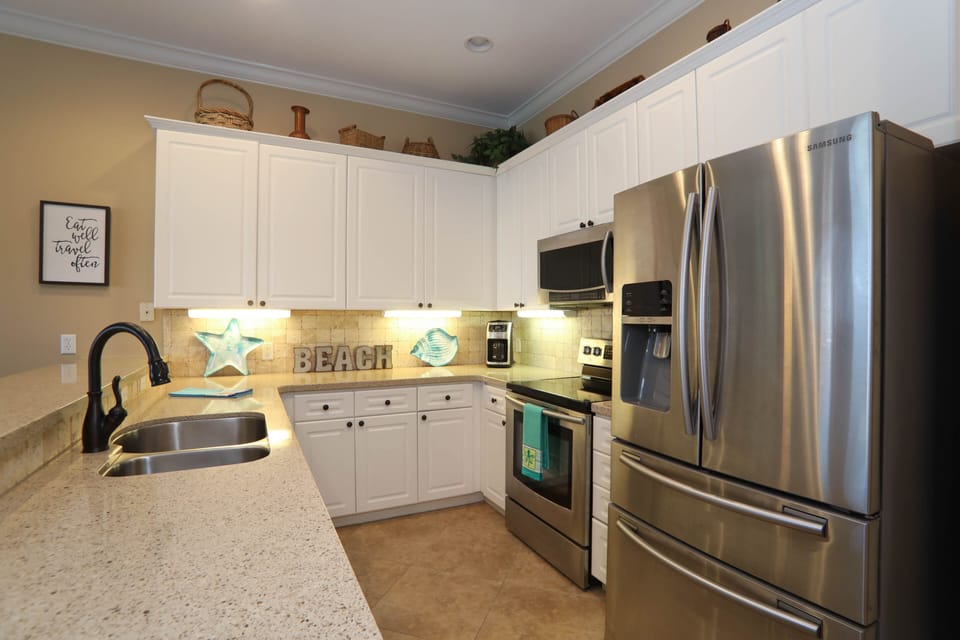 New kitchen with high-end stainless appliances