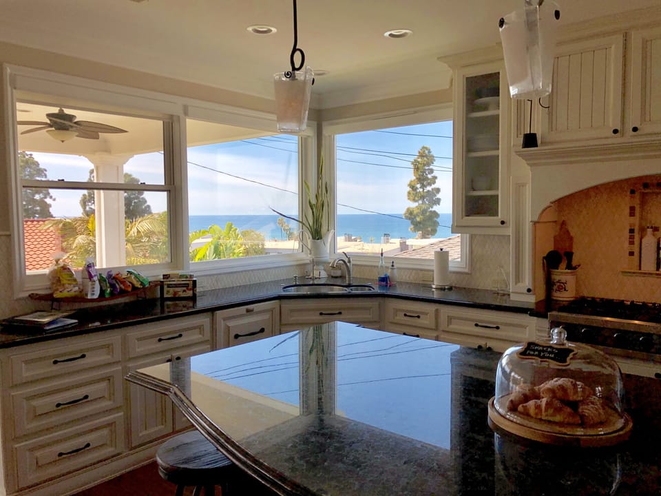 View of the Pacific Ocean from the kitchen