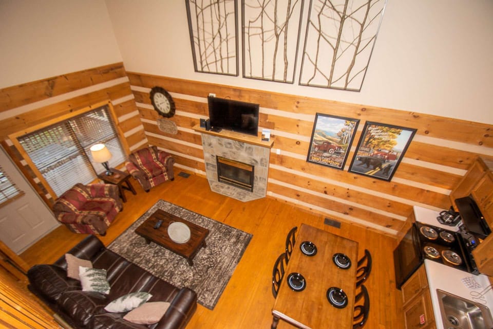 Open area living space with everything right at your fingertips.