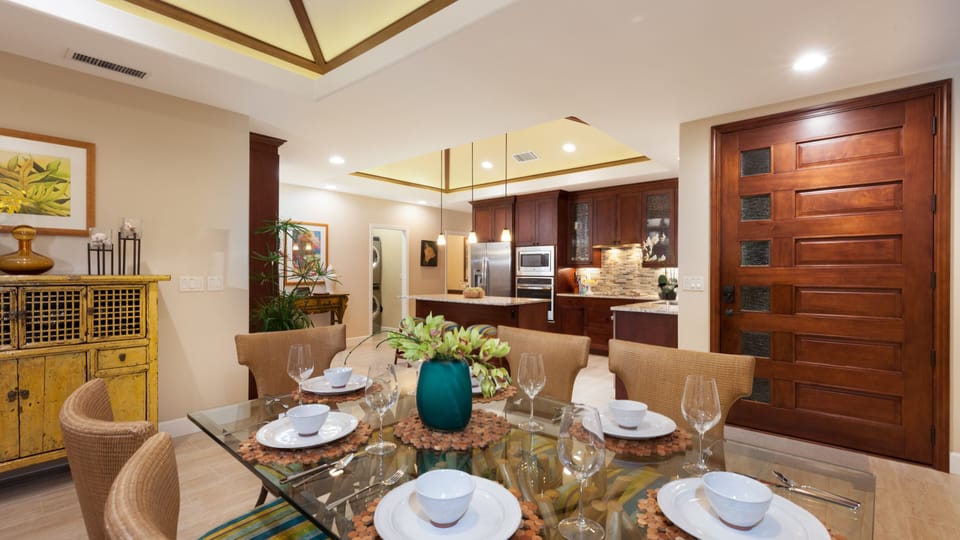 Dining table with room for six