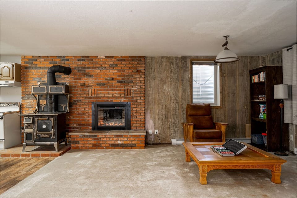Game room in basement