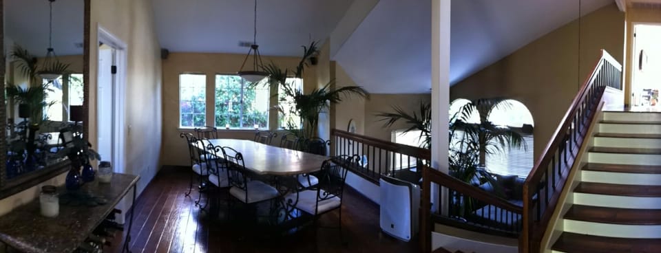 Dining Room and stairs to Master Bedroom and upper Guest Bedroom