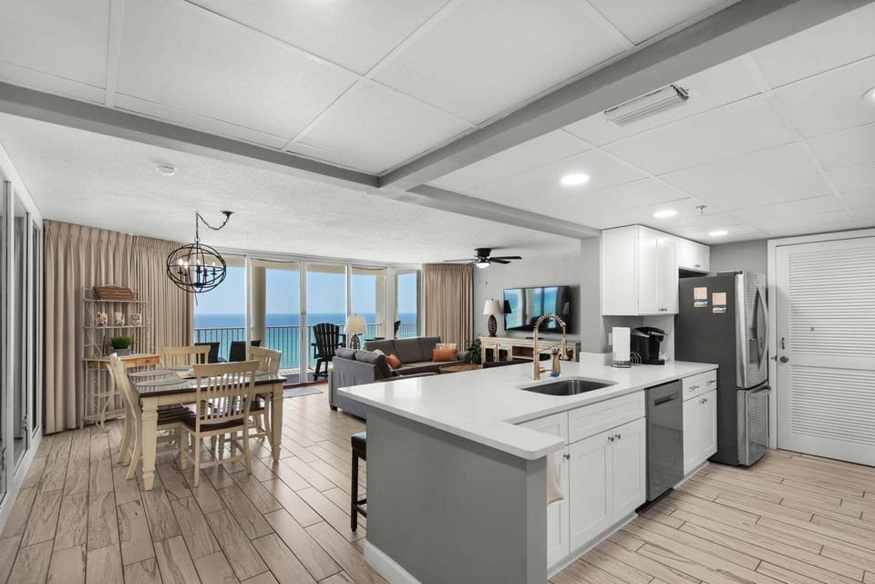 Living room and kitchen