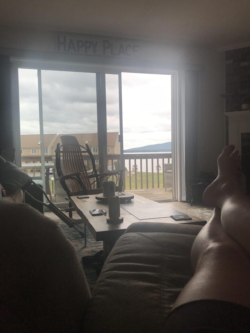 lake views from the comfy recliner
