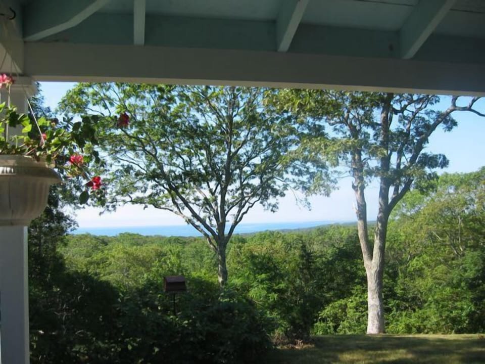 Hilltop ocean view from porch
