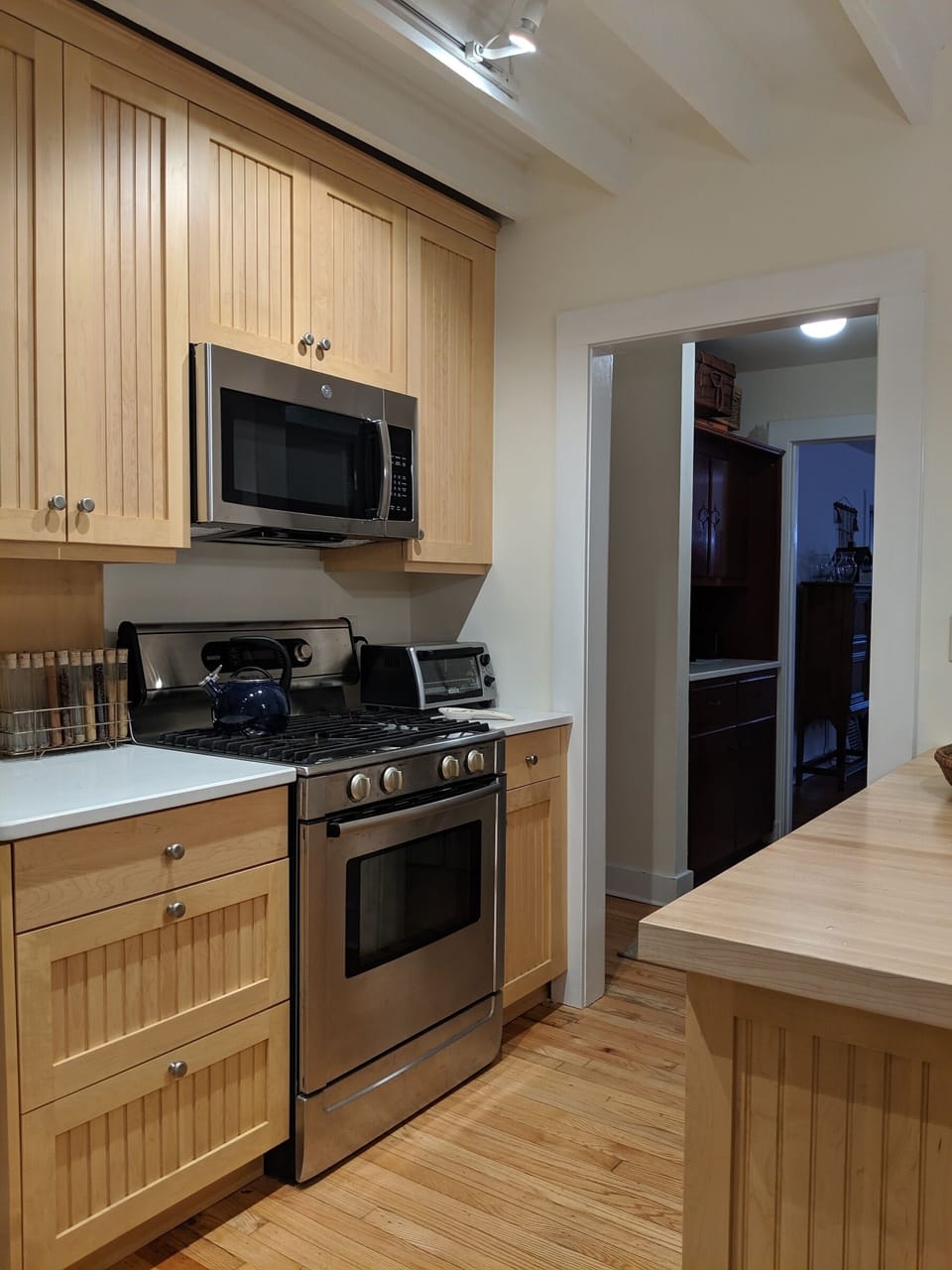 kitchen stove area