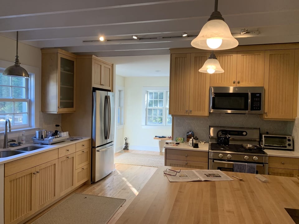 kitchen facing mudroom entrance