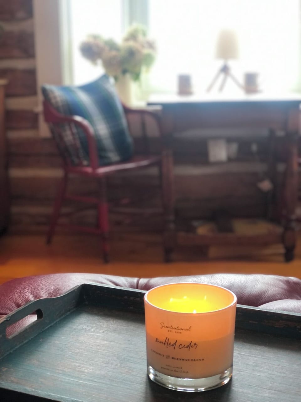 View from sofa, looking towards bay window