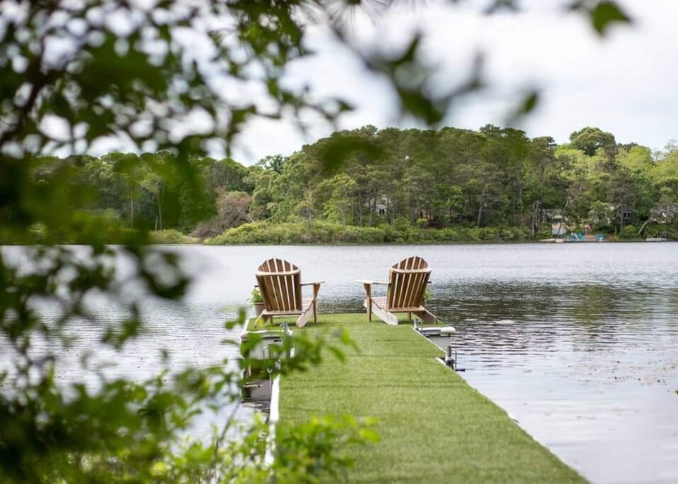 Enjoy morning coffee on the dock