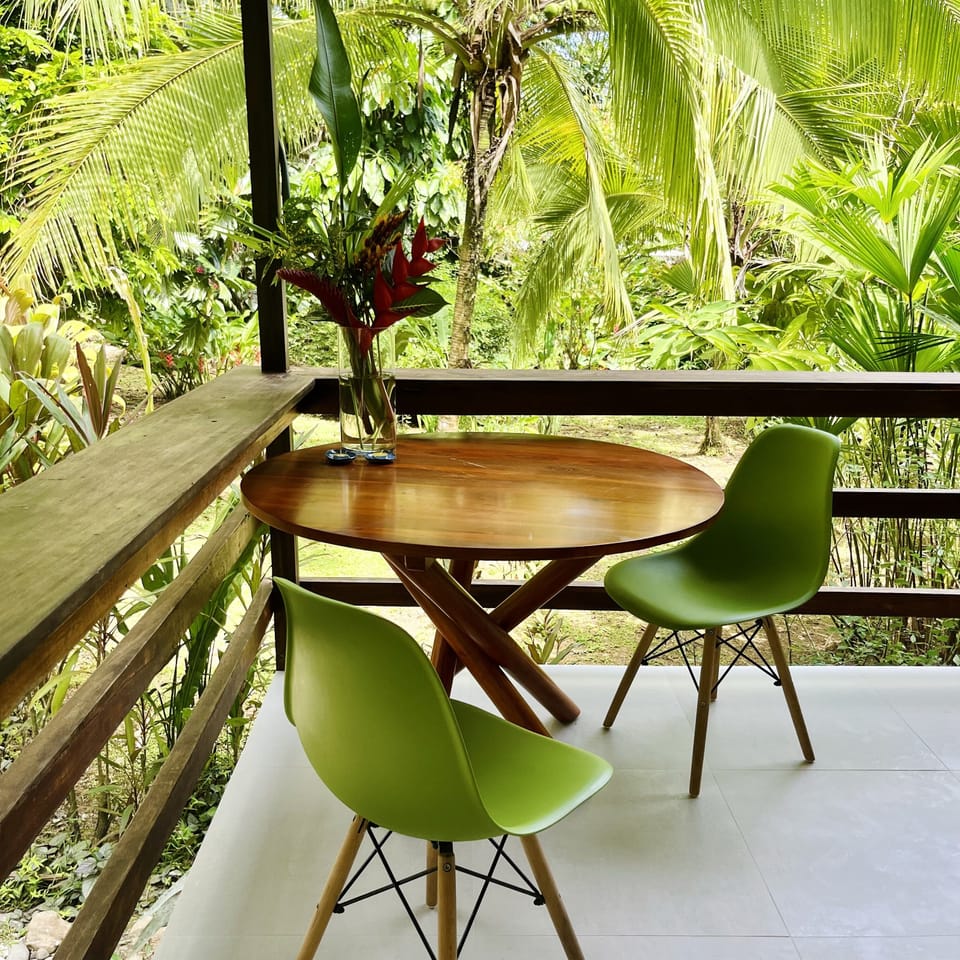 Enjoy a cup of local coffee on the terrace.
