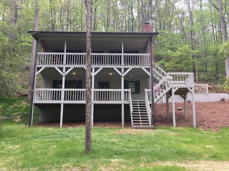 Cabin view from creek