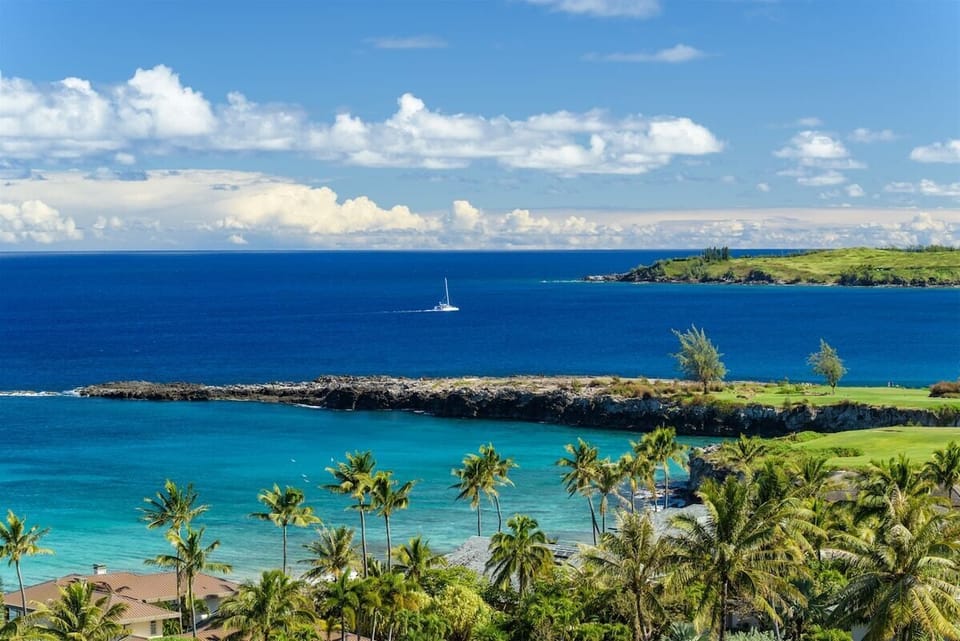 The villa features ocean, island and costal views clear down to world-famous surf spot, Honolua Bay