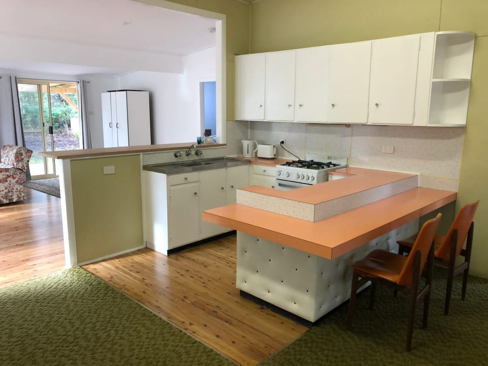 Kitchen has a microwave and dishwasher, not there when photo was taken