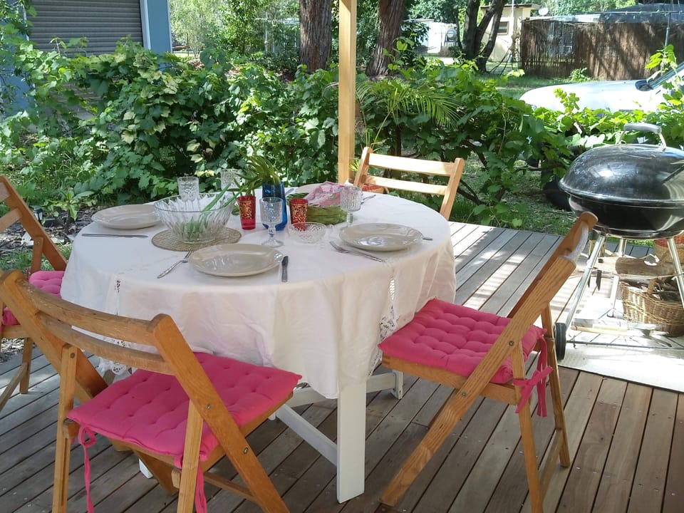 Lunch on back deck