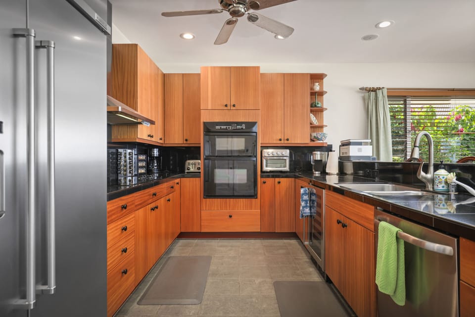 Kitchen well stocked 