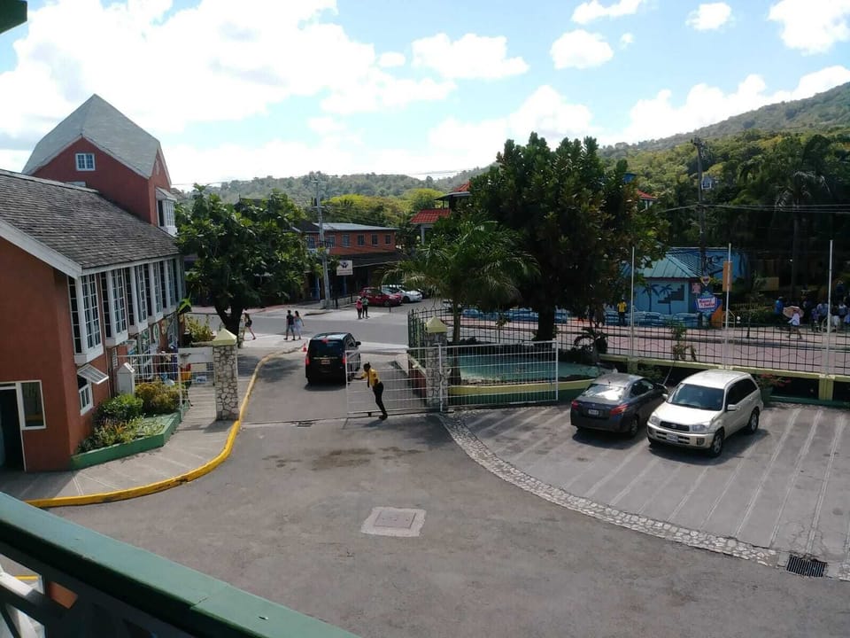 Gated exit with security guard
