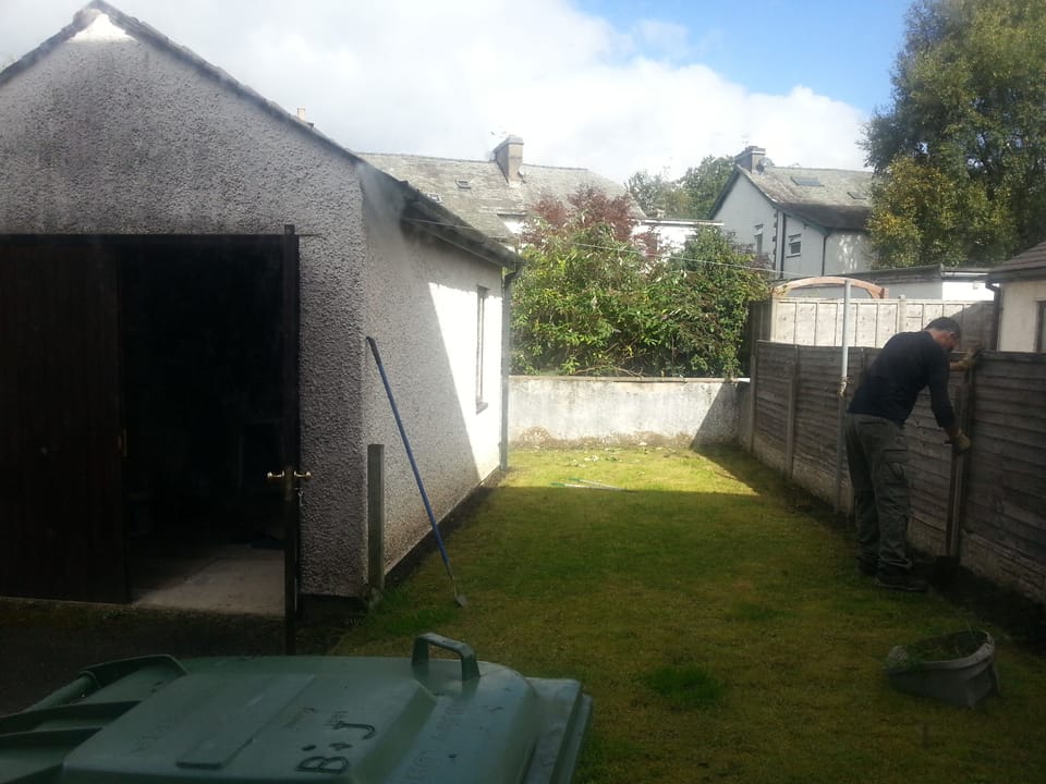 lovely private rear garden and garage