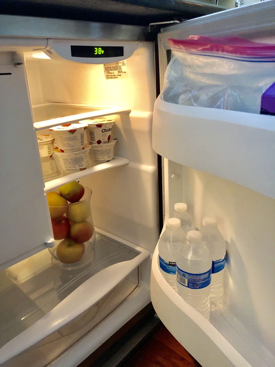 Fresh fruit, yogurt, coffee creamer + waters  provided :) 