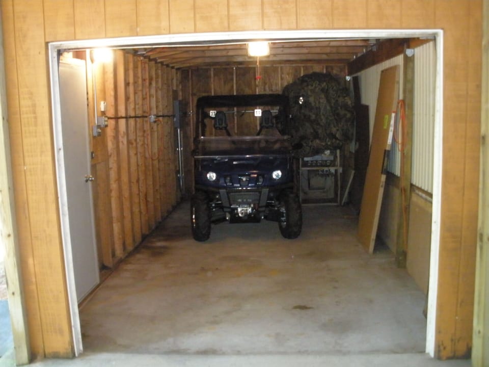 Garage for parking ATV, equipment, etc.
