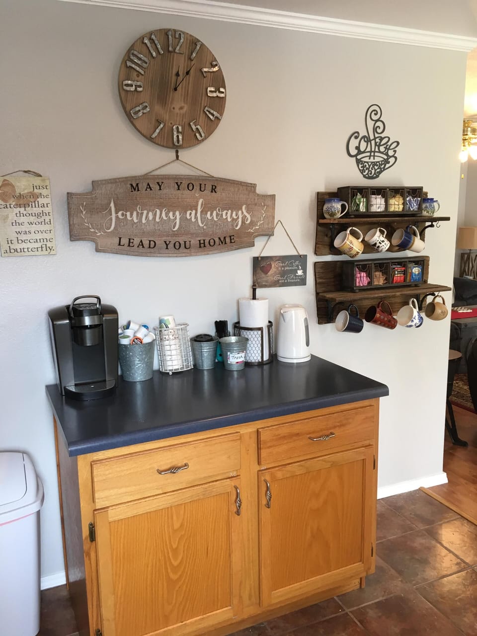 Generous coffee and tea bar!