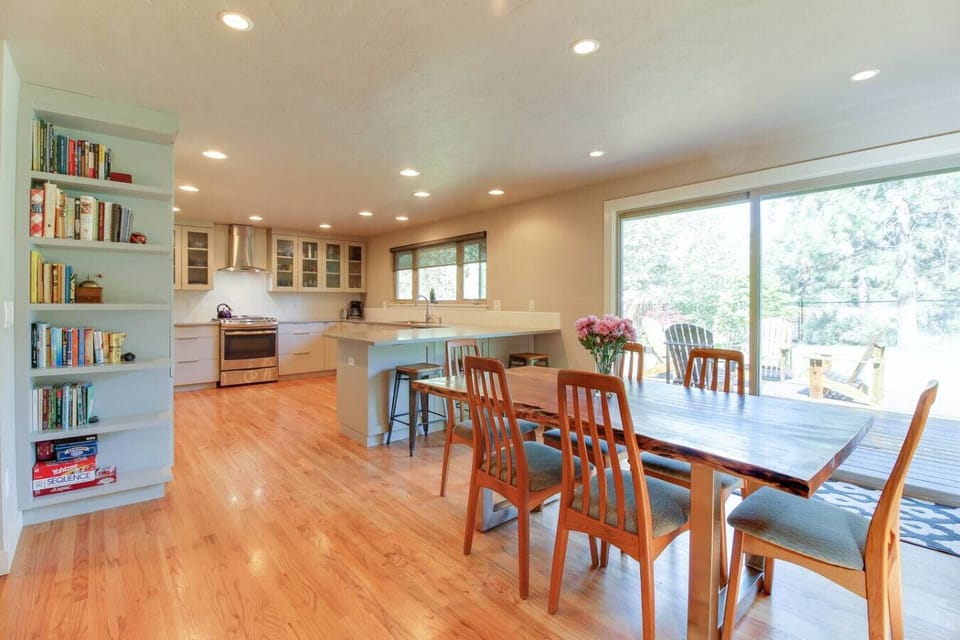 Dining room and kitchen