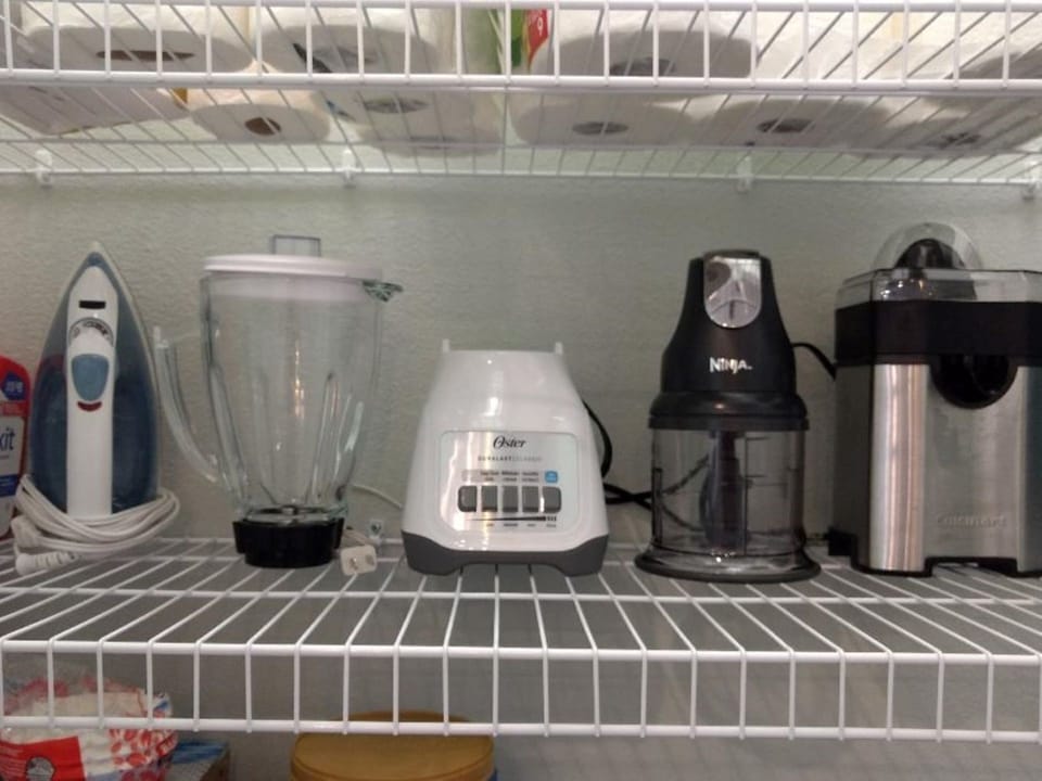 Iron, Blender, Chopper, Juicer, gas grill outside too