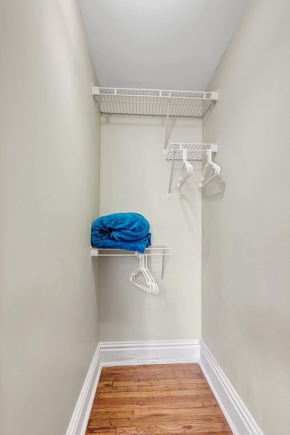 Big closet in the front bedroom for your long stays 