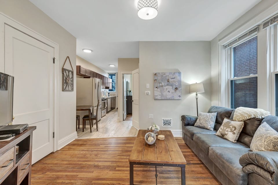Enjoy the bright living room.