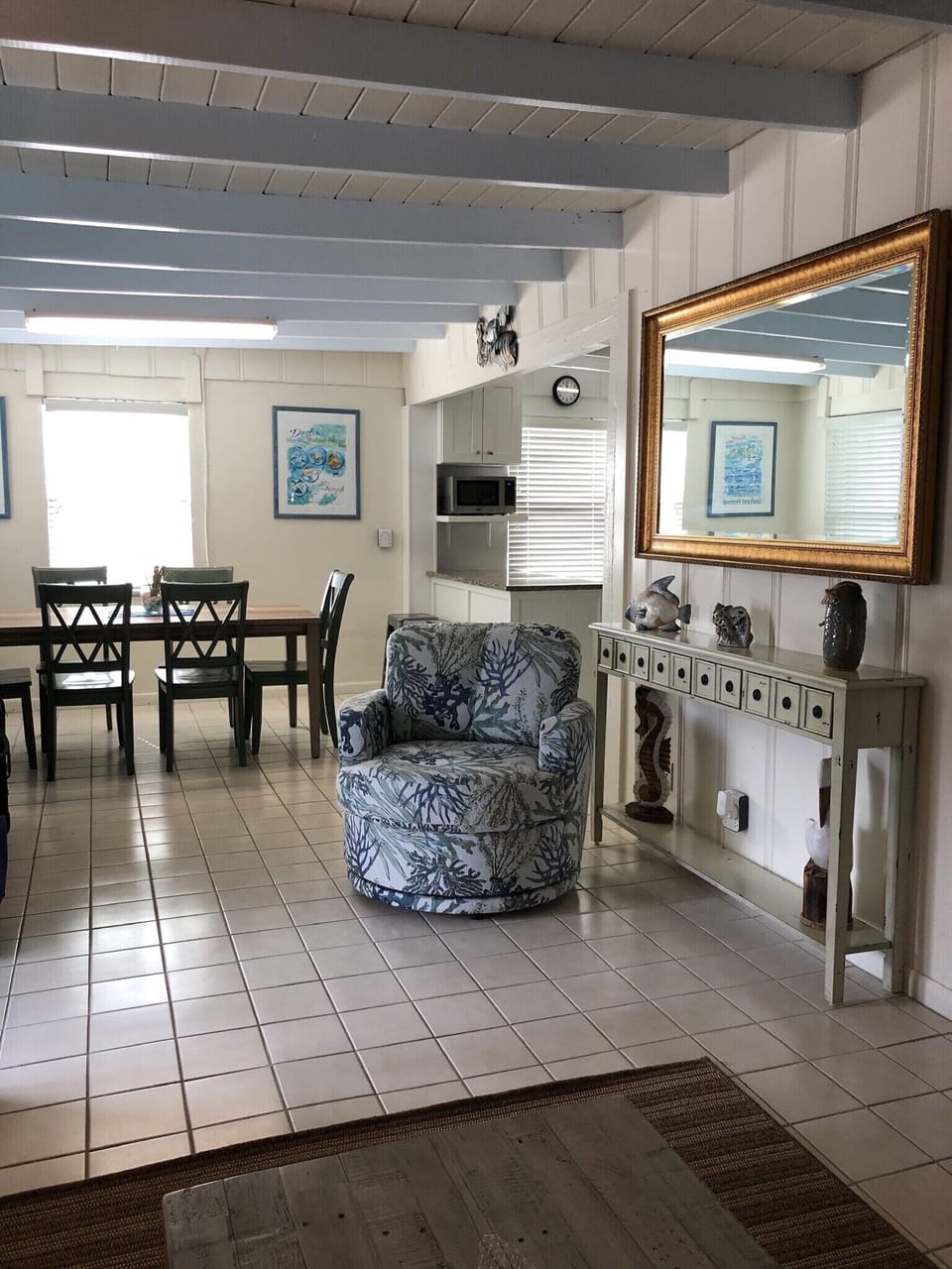 Living room looking toward dining/kitchen area. 