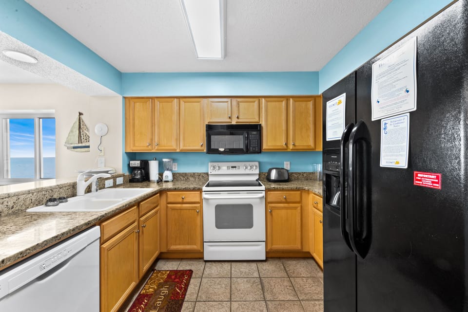 Fully equipped kitchen will help make meal prep a breeze.