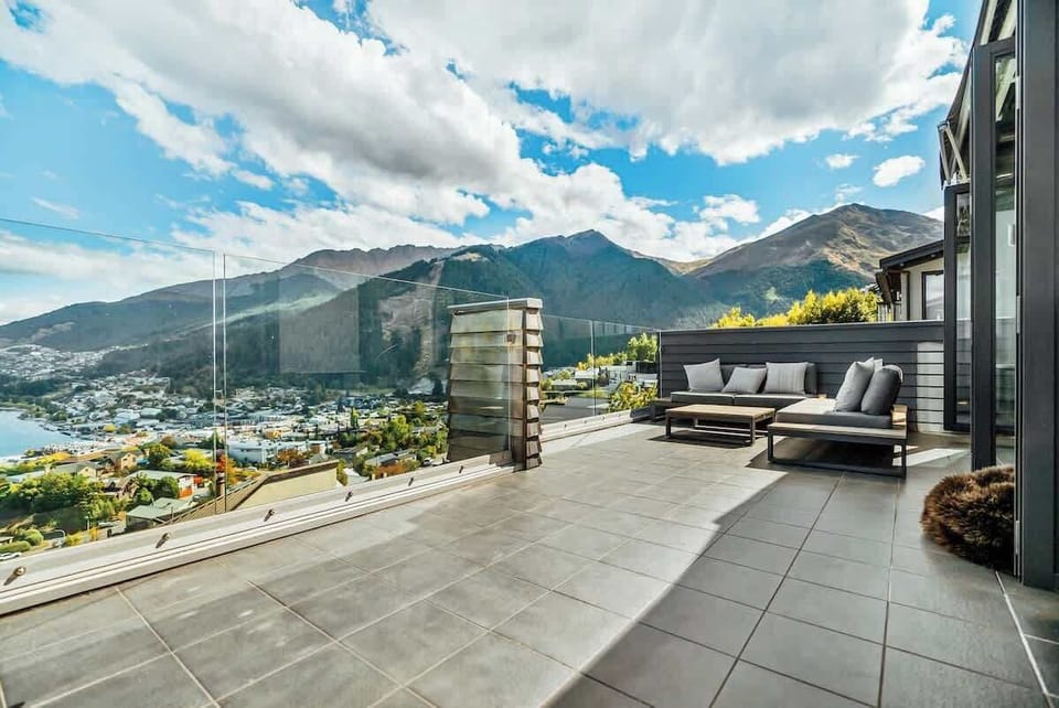 Balcony with Queenstown views