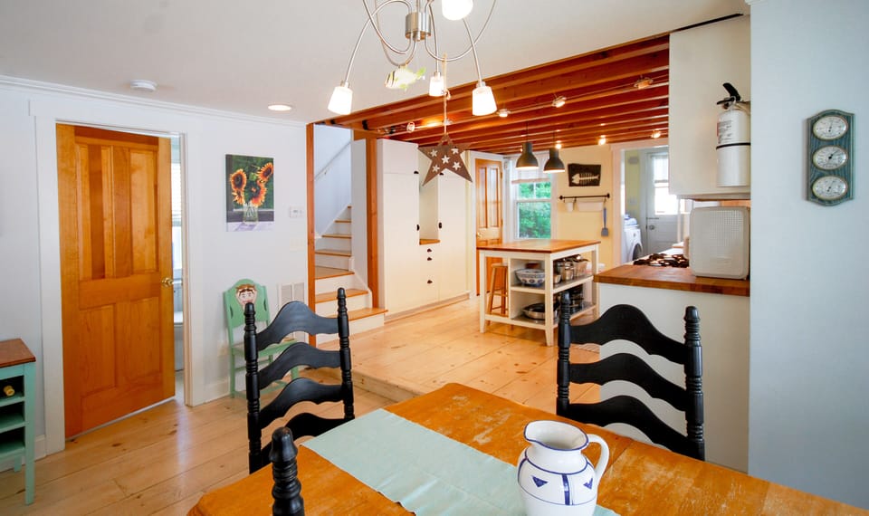 dining and kitchen area