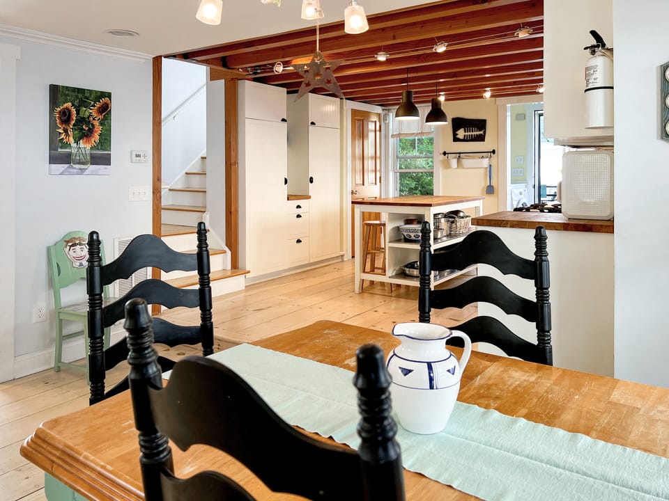 dining and kitchen area